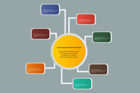 Branched Circle Infographic Template for Handmade Graphic Design