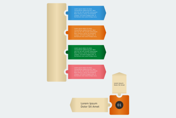 Branched Puzzle Infographic Template for Modern Design Projects