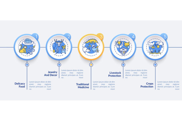 Exotic Animal Abuse Vector Infographic for Commercial Graphics