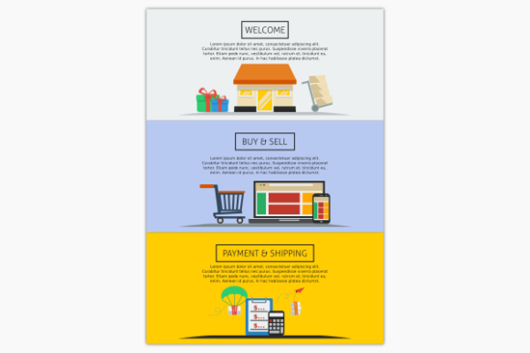 Flat Style Online Shop Banner: A Modern Design Asset for Marketing