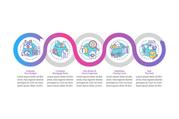 Homebuying Advices Vector Infographic for Small Business Branding