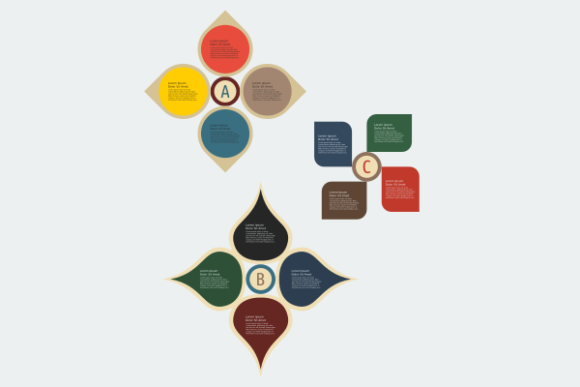 Lotus Style Infographic Templates for Small Business Branding and Graphics