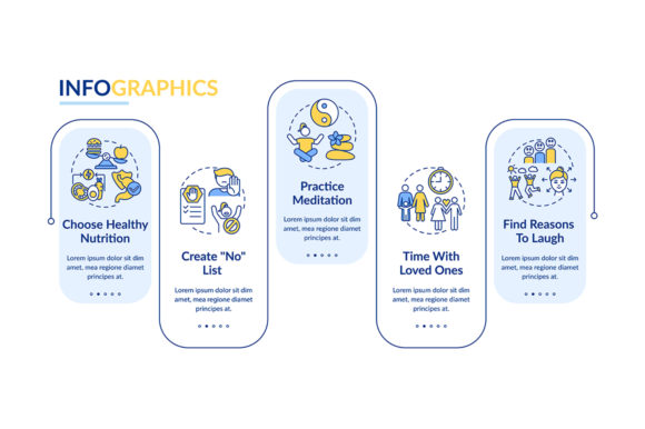 Self Care Checklist Vector Infographic for Modern Design Projects