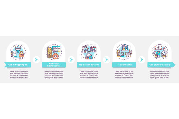 Smart Shopping Vector Infographic: A Graphic Template for Modern Local Branding