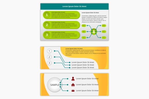 Three Infographic Banner Templates for Polished Editorial Graphics