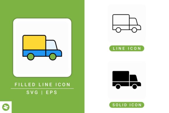 Truck Icons Set: A Versatile Graphic Design Asset for Crafters