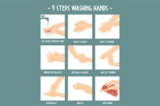 Washing Hand Step Infographic: A Versatile Graphic Design Asset for Modern Branding