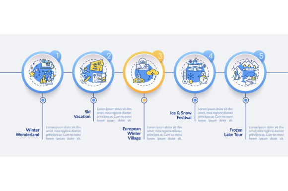 Winter Getaway Infographic Template for Polished Content Publishing